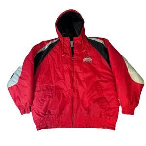Vintage Logo 7 Puffer Jacket Ohio State University Coat Heavyweight Men’s XL